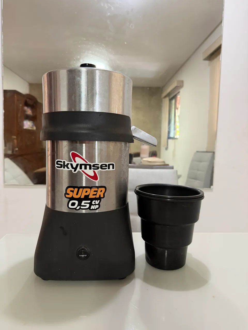 Extrator De Sucos Em Aço Inox Ex Super 0,5 Cv Skymsen Cor Prateado/Preto Frequência 60 Hz