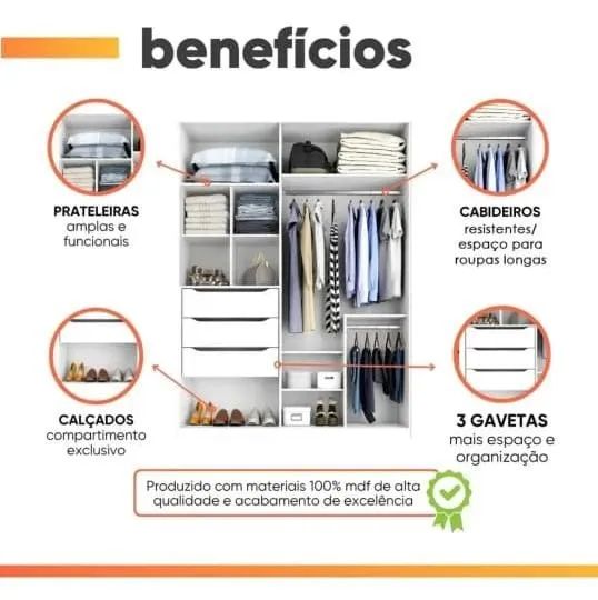Guarda roupas NOVO na caixa - Foto 3