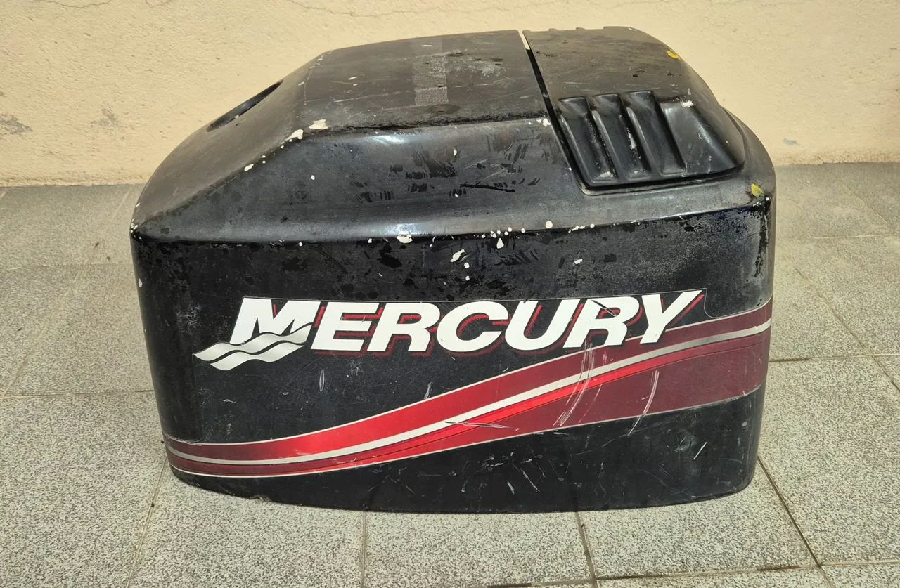 Capô carenagem motor popa mercury 75hp - Foto 2
