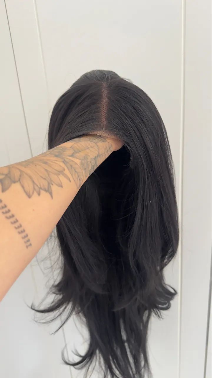     Lace Front Preta Longa Premium - Foto 3