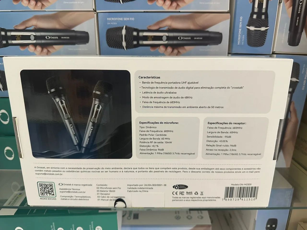 Microfone sem fio duplo onistek  - Foto 3