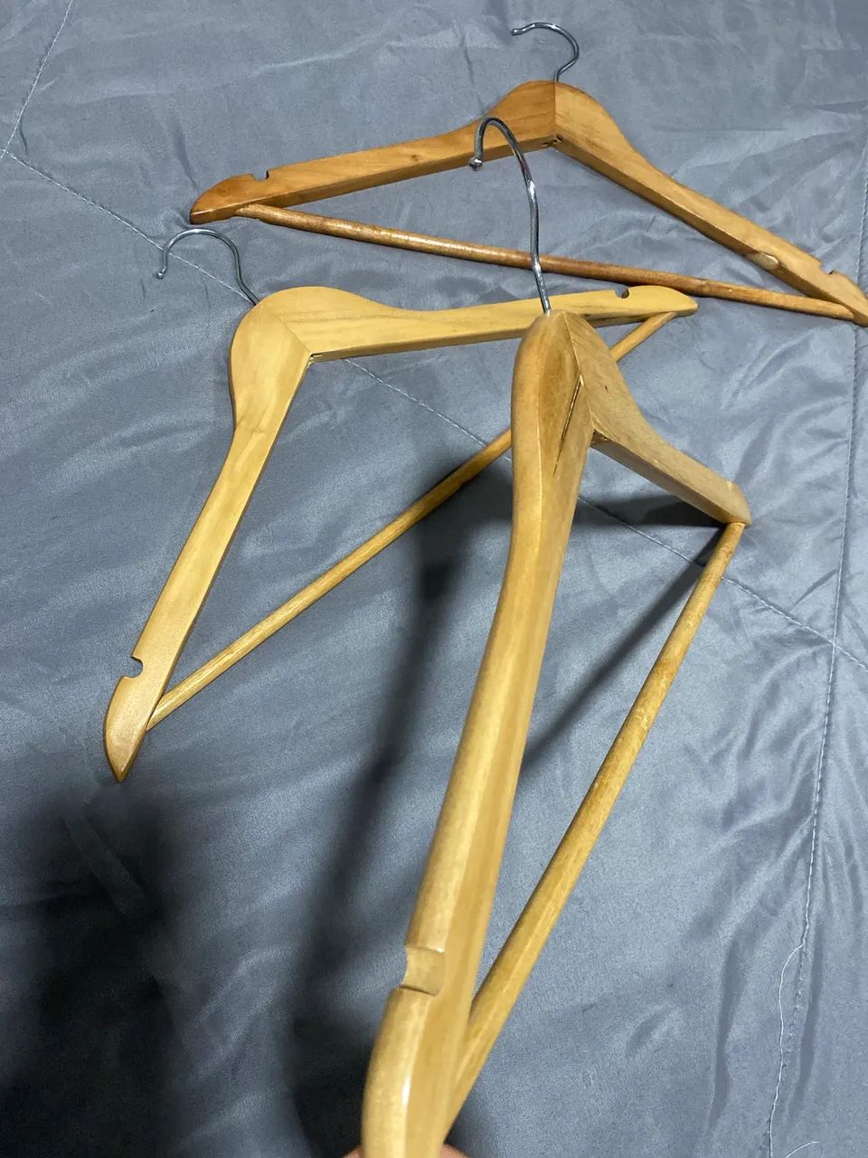 Cabide de madeira, kit com 3 unidades - Foto 2