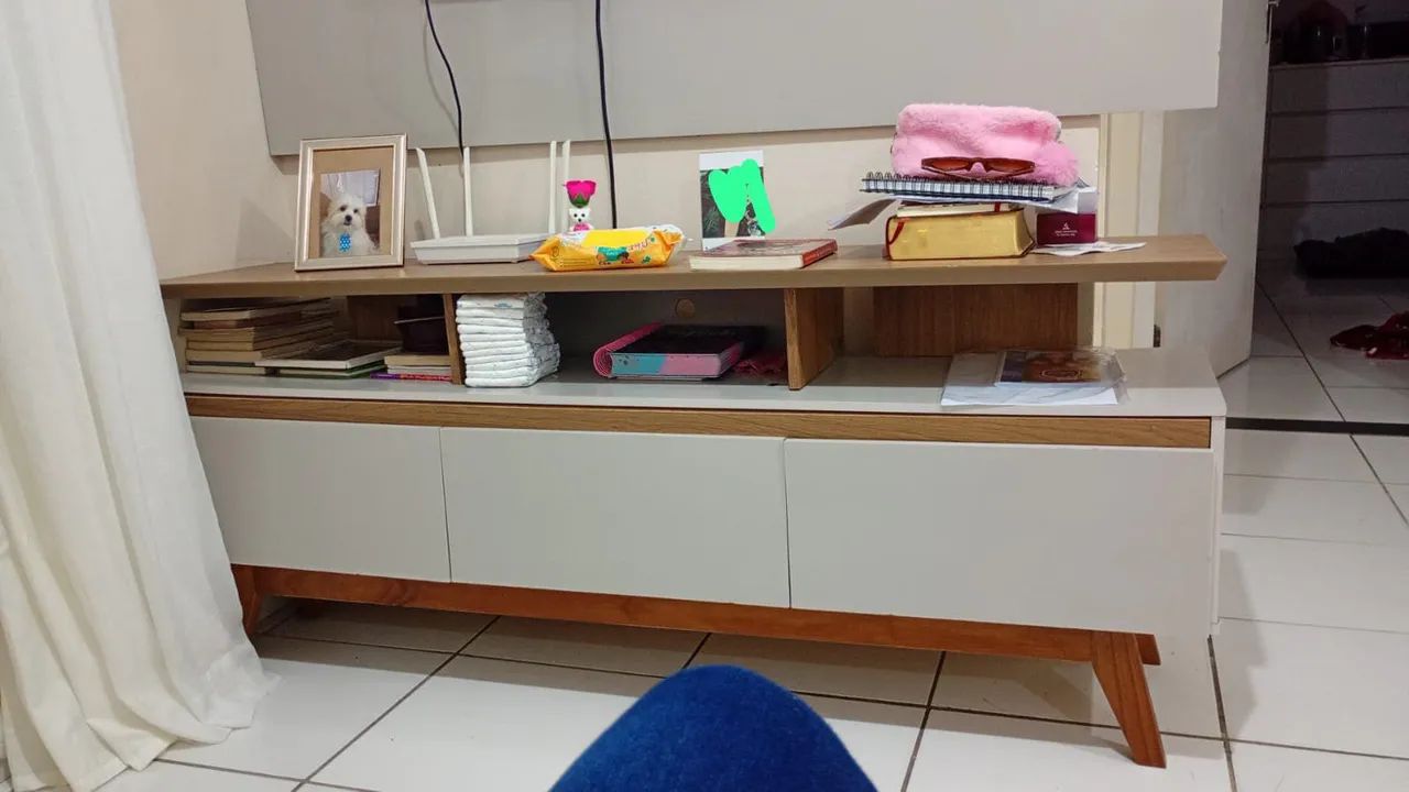 Painel com rack 