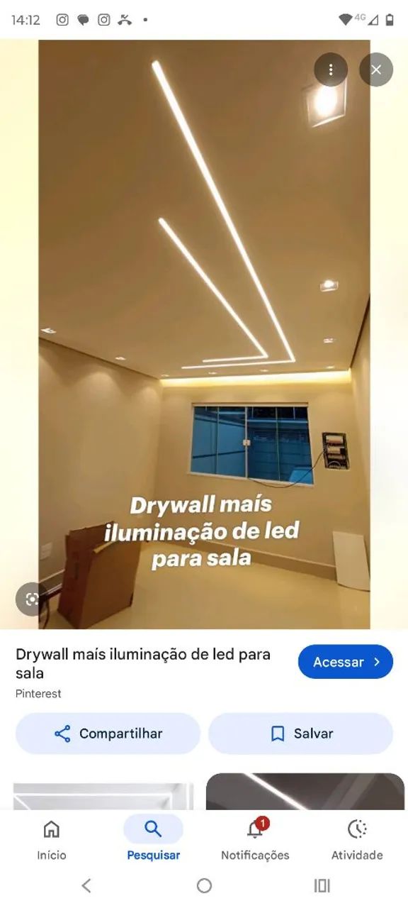 Gesso e elétrica.