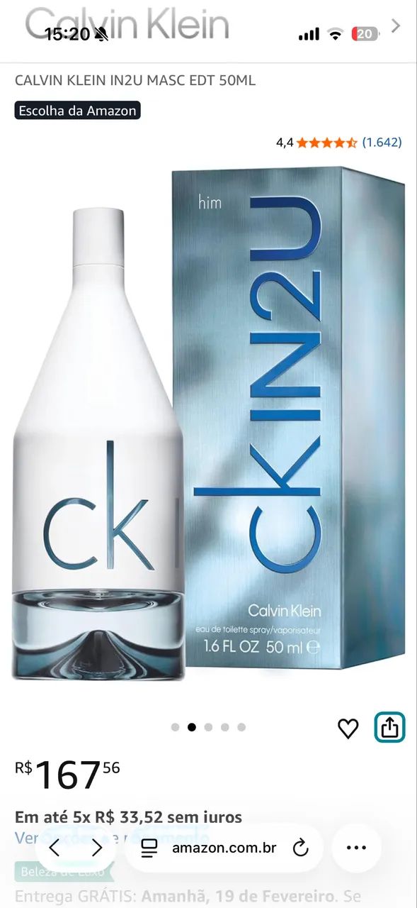 CALVIN KLEIN IN2U MASC EDT 50ML