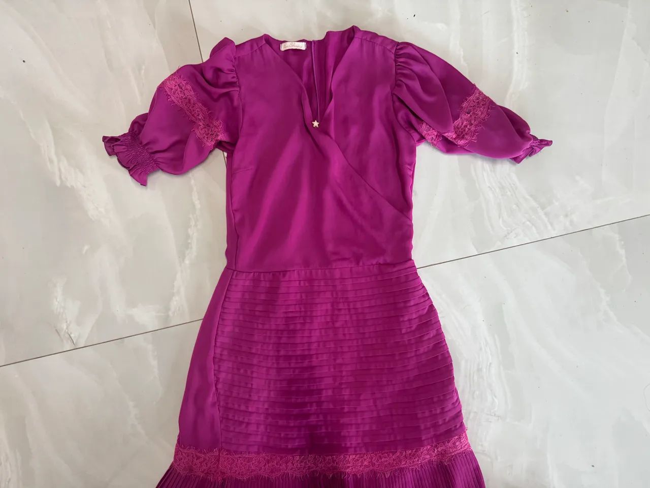 Vestido de festa rosa - longo (usado) - Foto 2