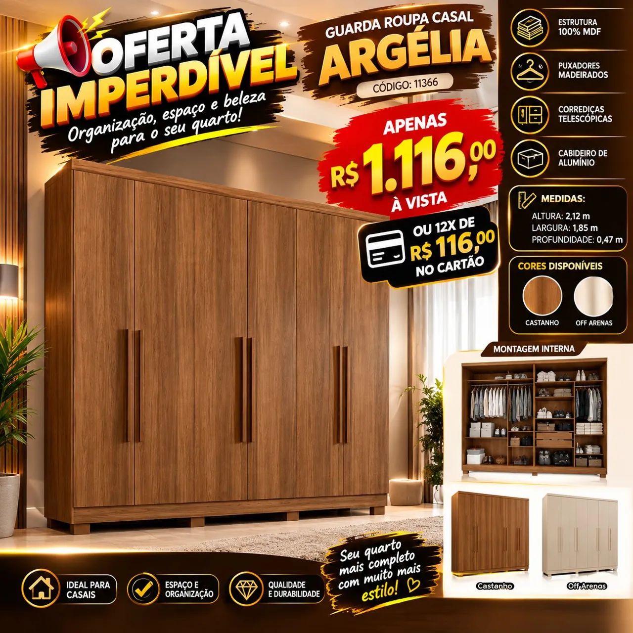Guarda roupa casal 