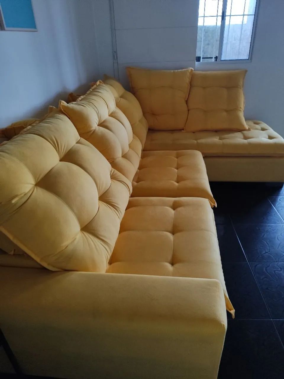 Sofá de canto sede Amarelo 3metrosx1,90cm - Foto 3