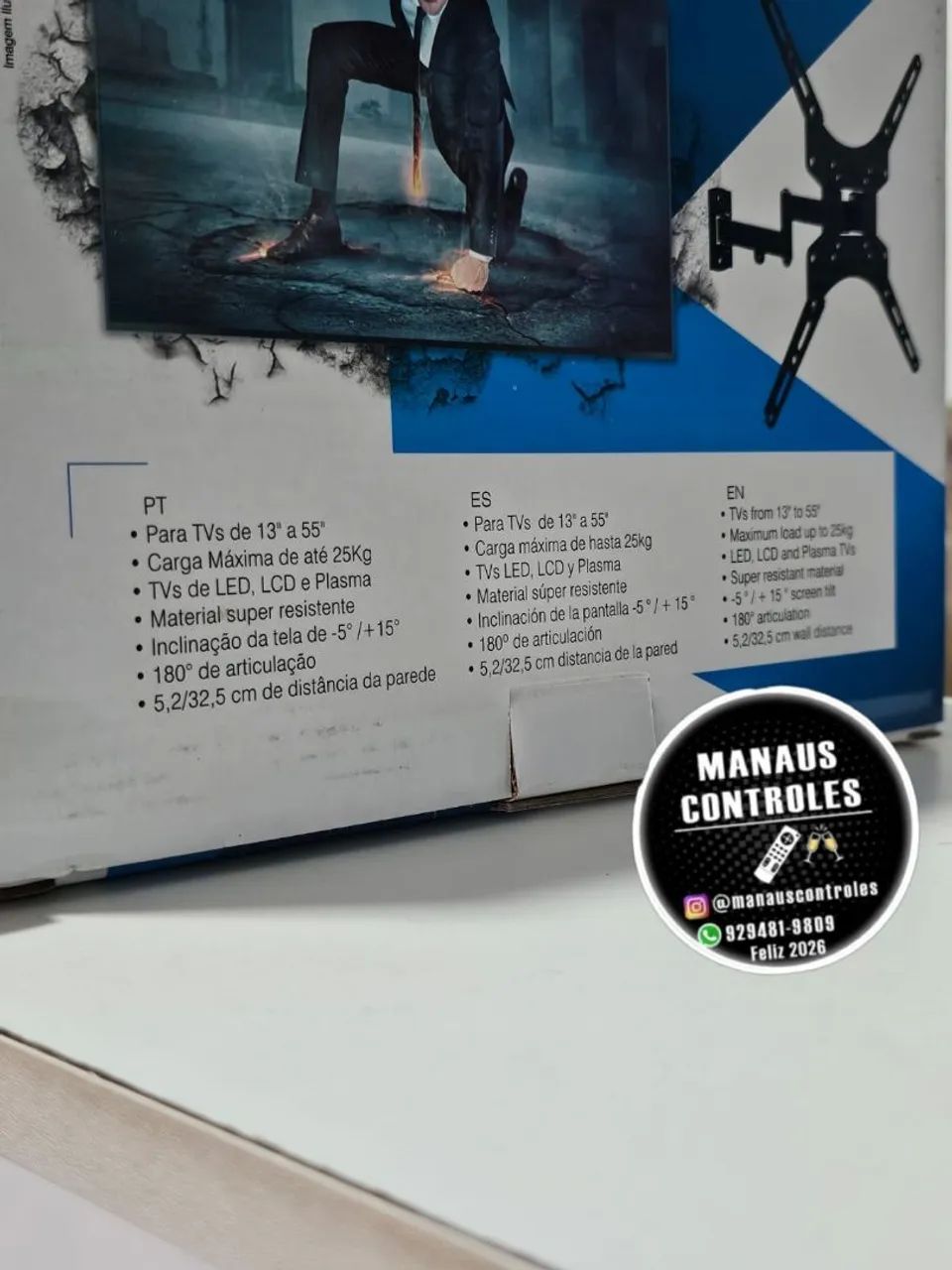 Suporte para tvs articulado até 55 polegadas  - Foto 2