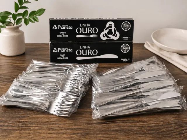 [DESCONTÃO] Jogo Garfos e Facas Inox 184pçs Bar, Restaurante Original Line - 3x R$308