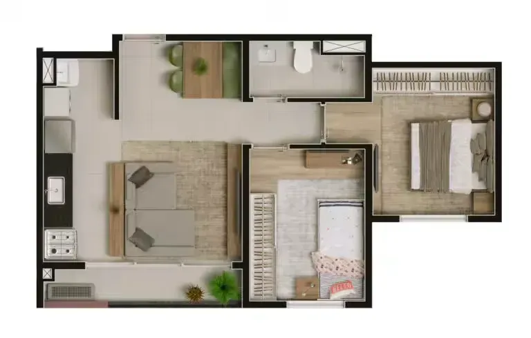 PLANTA 45m²