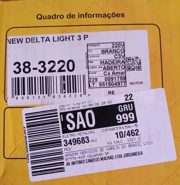 Ventilador de Teto Venti-Delta New Delta Light - Novo e Lacrado - Foto 2