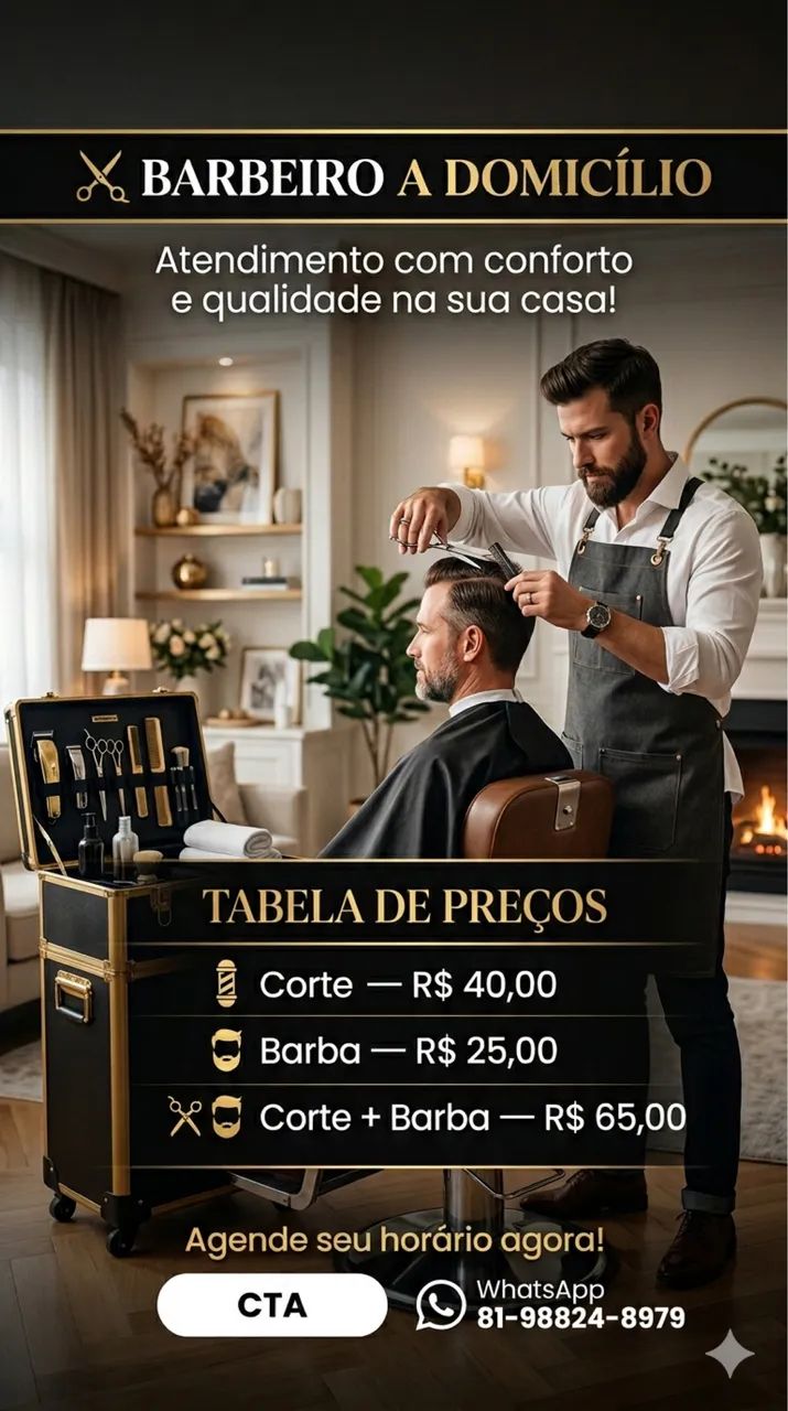 Barbeiro a domicílio 