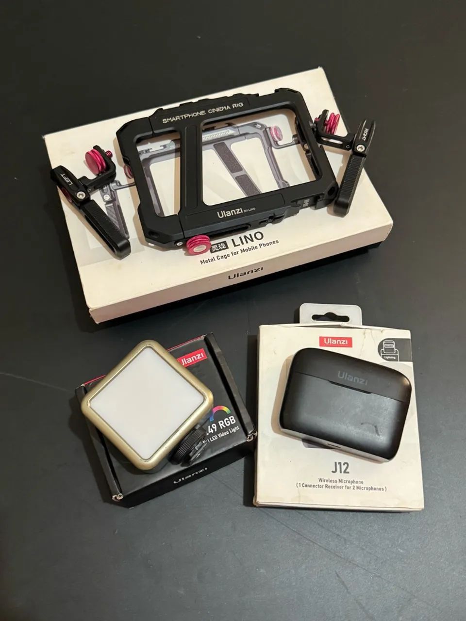 Kit de Gravação - Gaiola - Led - Microfone - Foto 2