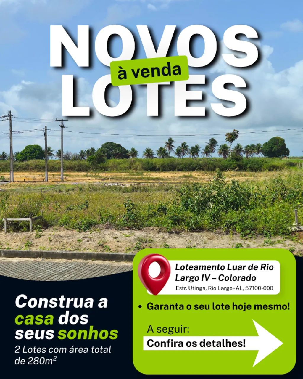 Vendo: Terreno com 2 Lotes - Área total: 280m²