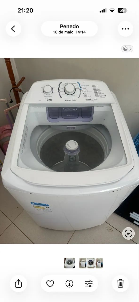 Máquina de Lavar 12kg eletrolux