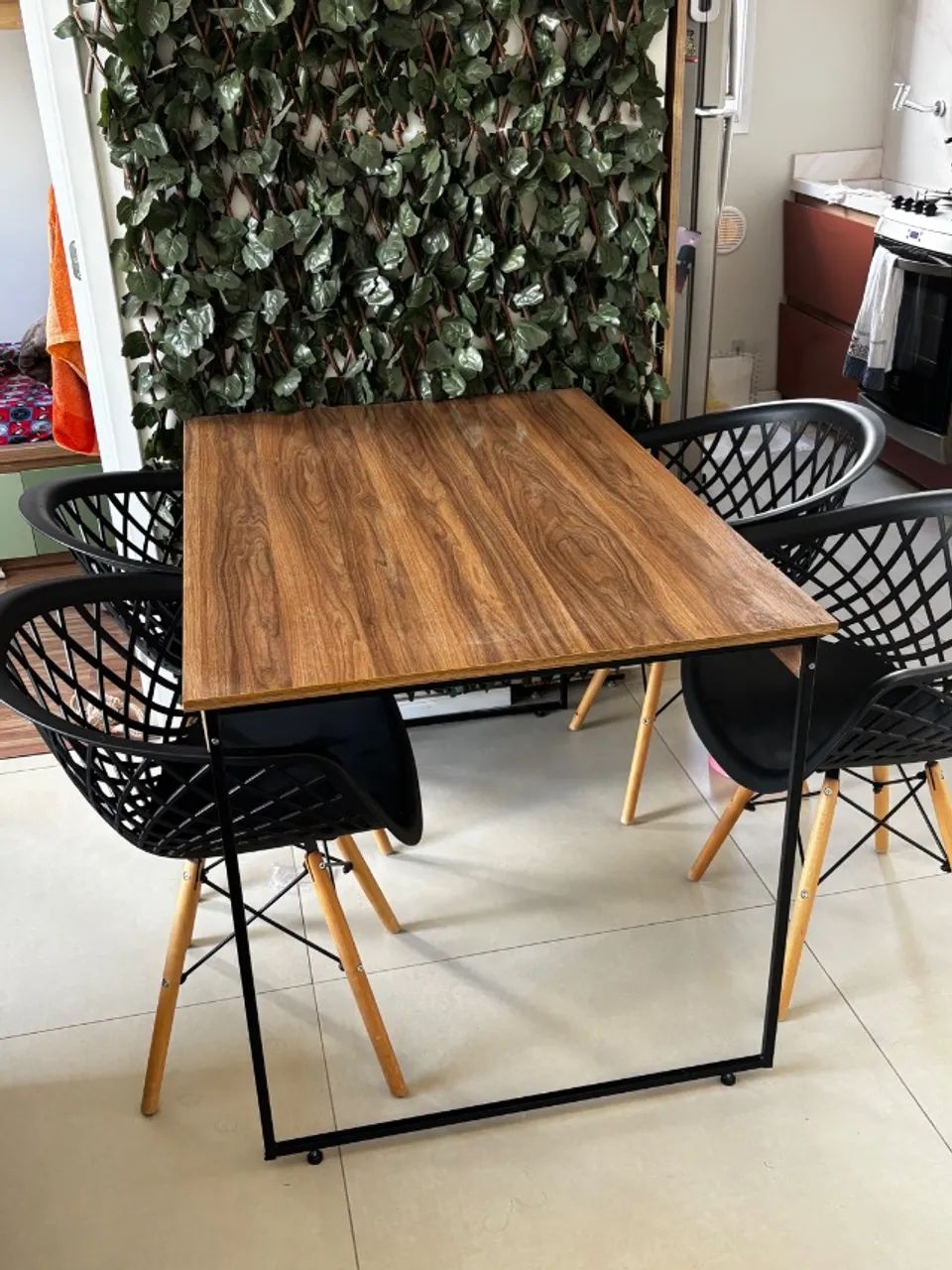 Mesa de jantar, 4 lugares, retangular, industrial - Foto 2