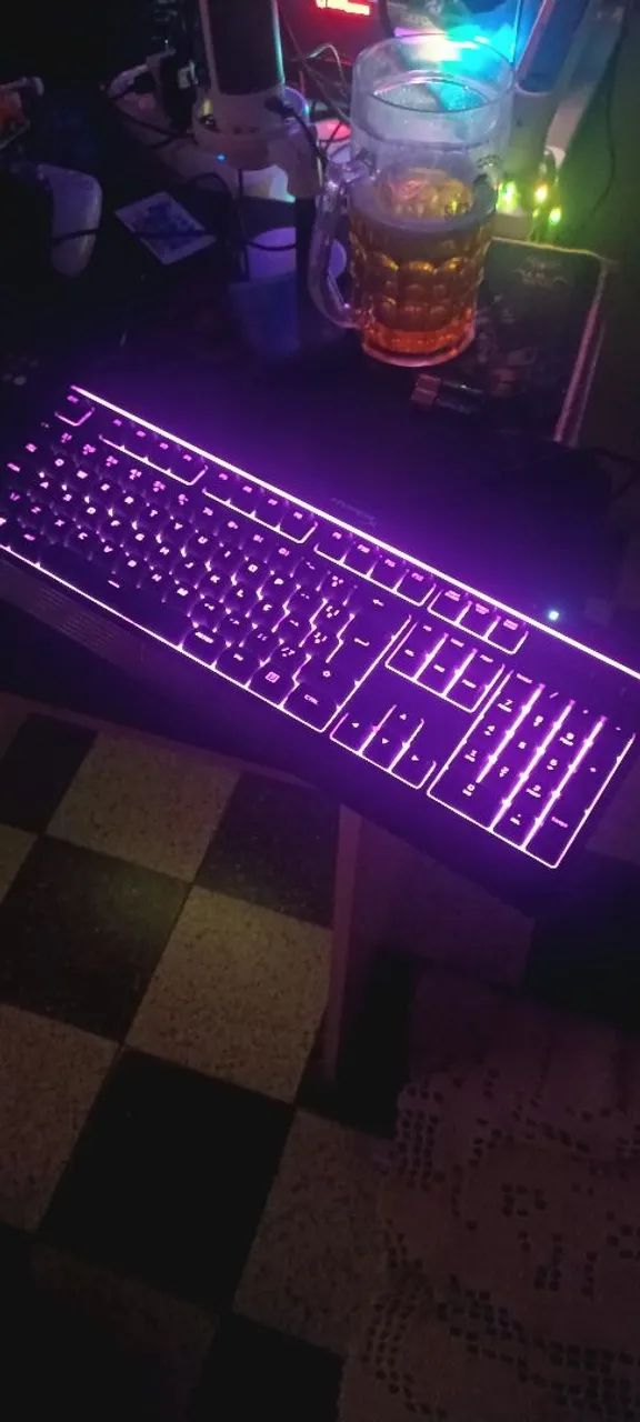 Teclado gamer hyper original e headset gamer original 