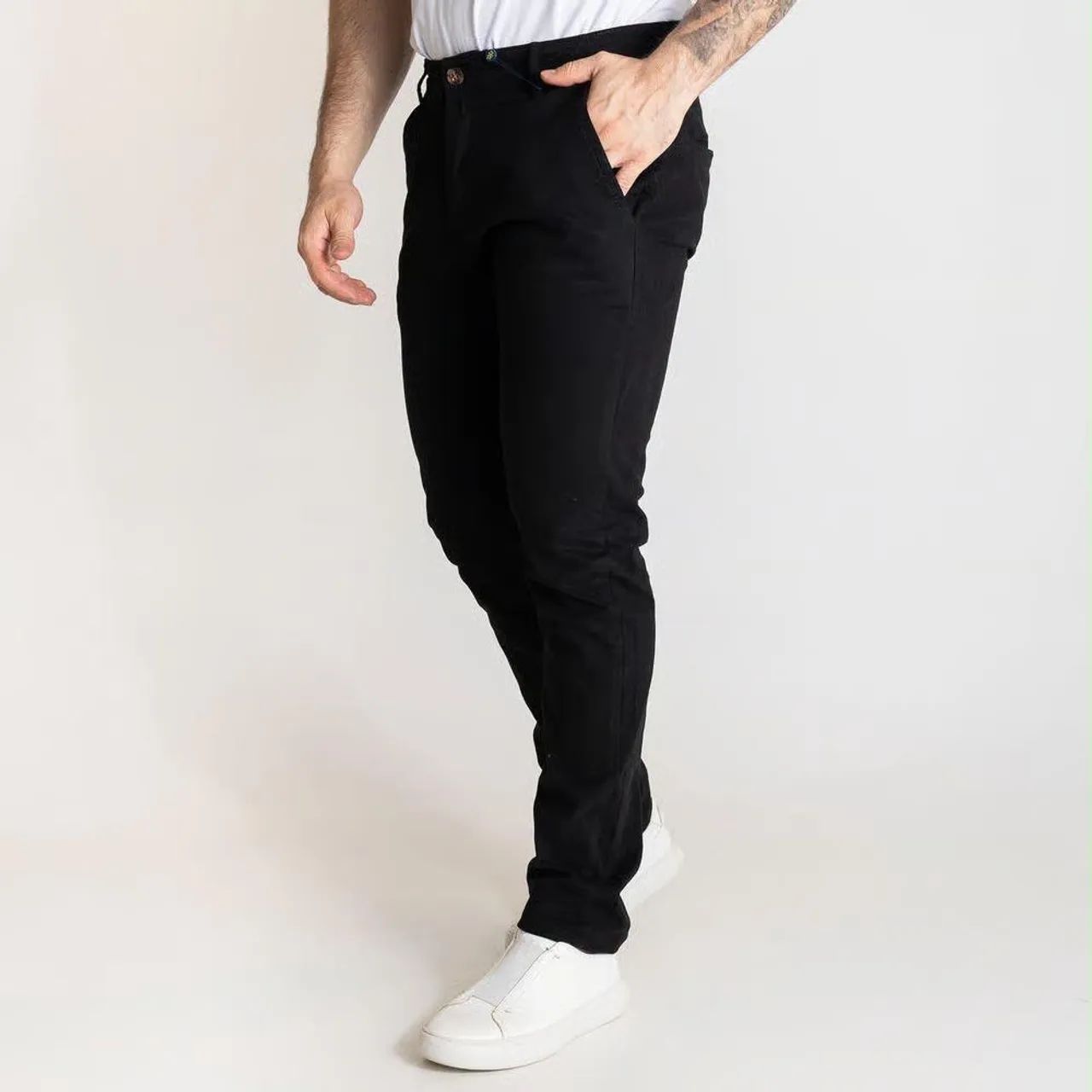 Calça sarja com elastano 