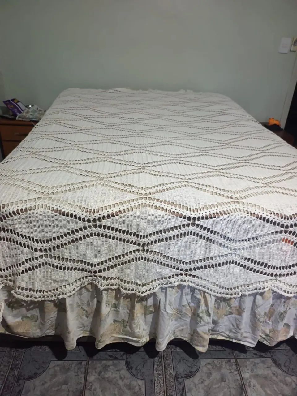 Colcha de crochê Feita com Linha - Foto 2