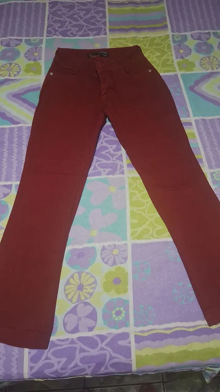 Calça Colcci n°40 vermelha  - Foto 4