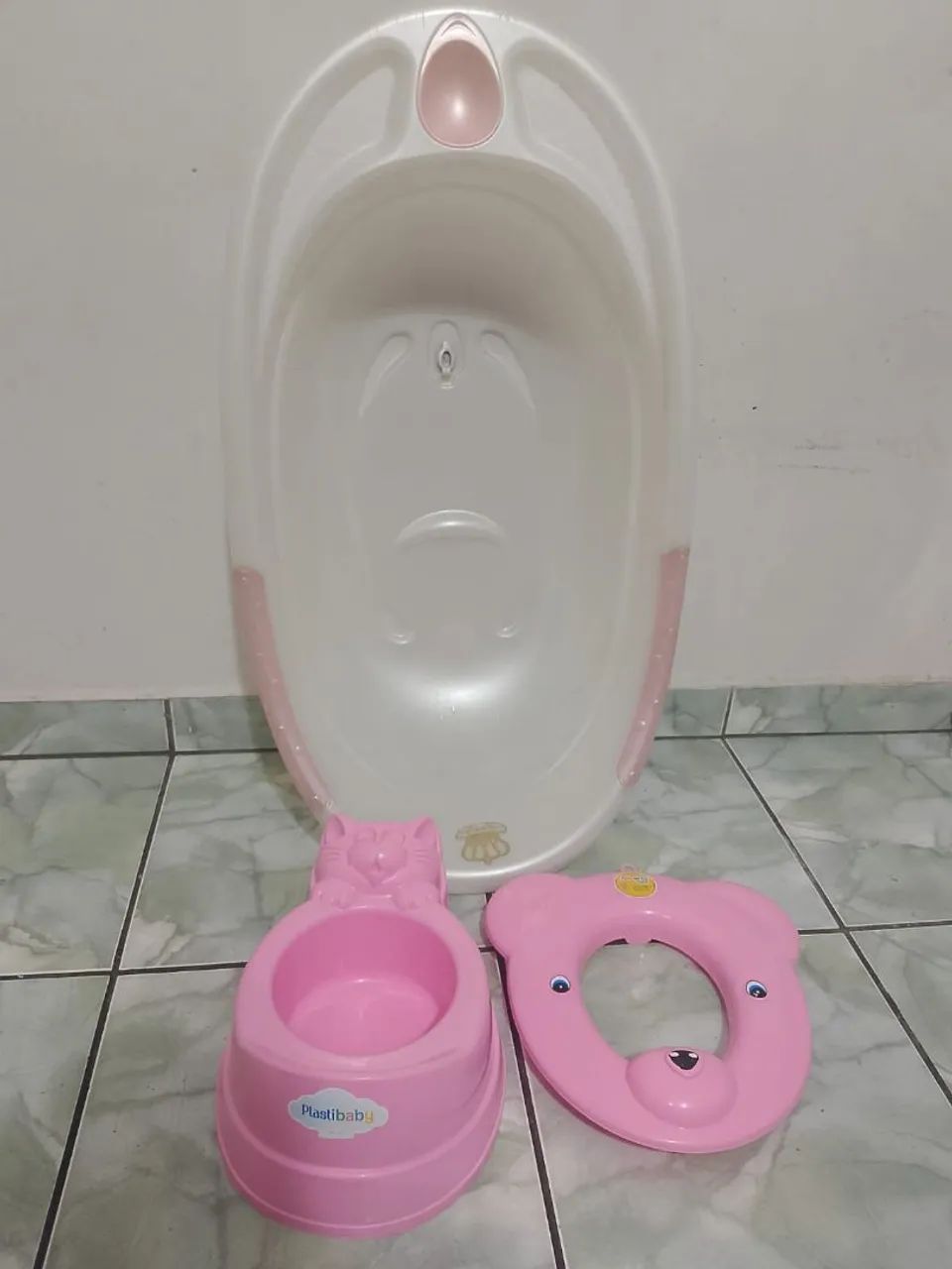 Banheira infantil, pânico e redutor de assento  - Foto 2