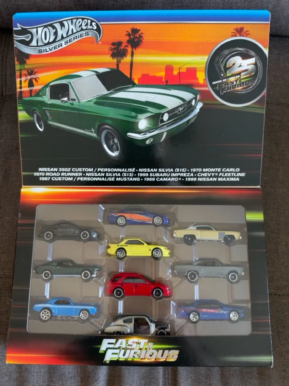 Hot Wheels Pack de 10 Velozes e Furiosos Silver Series - Foto 2