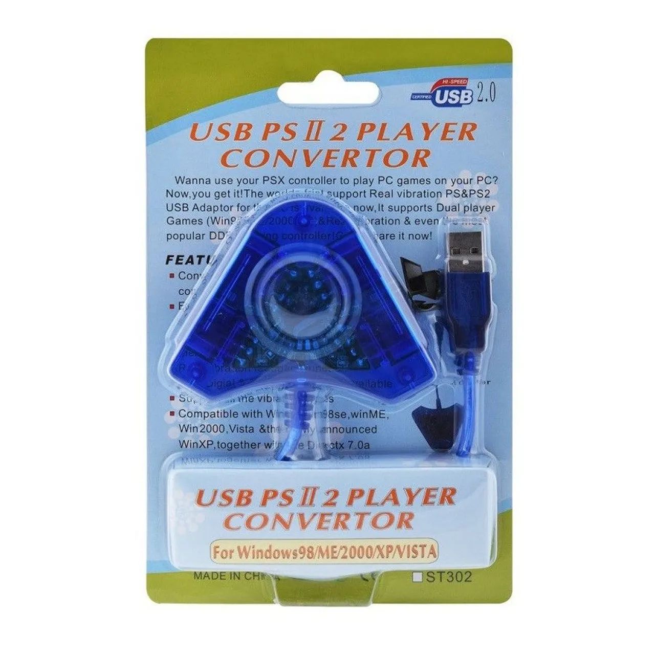 Adaptador pra usar 2 controle de PS2 no PS3 ou PC !