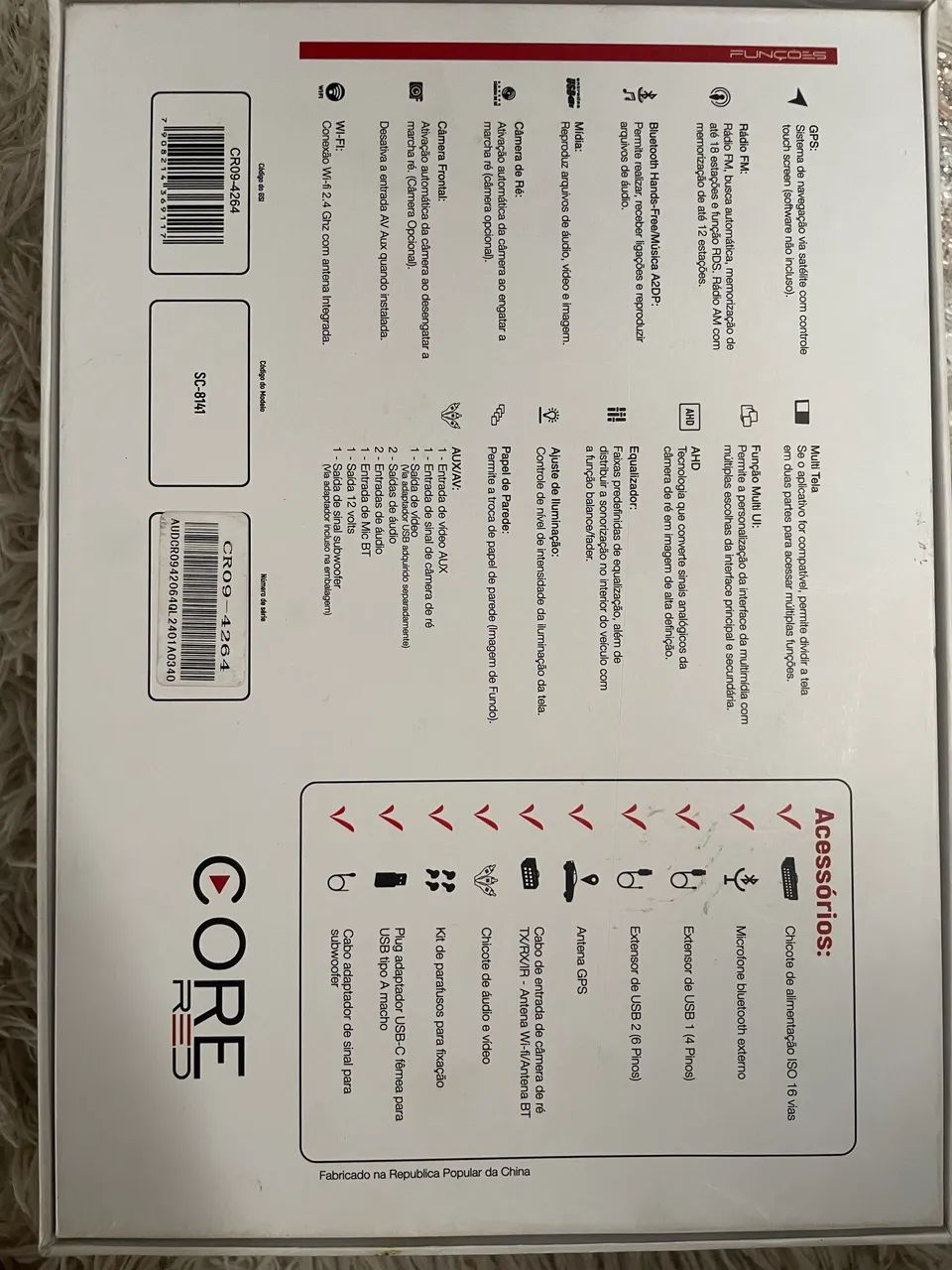 Multimídia automotiva 9pol AIKON CORE RED  - Foto 4