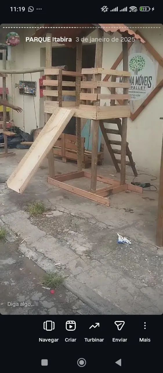  fazemos playground de pallet com base de eucalipto - Foto 3