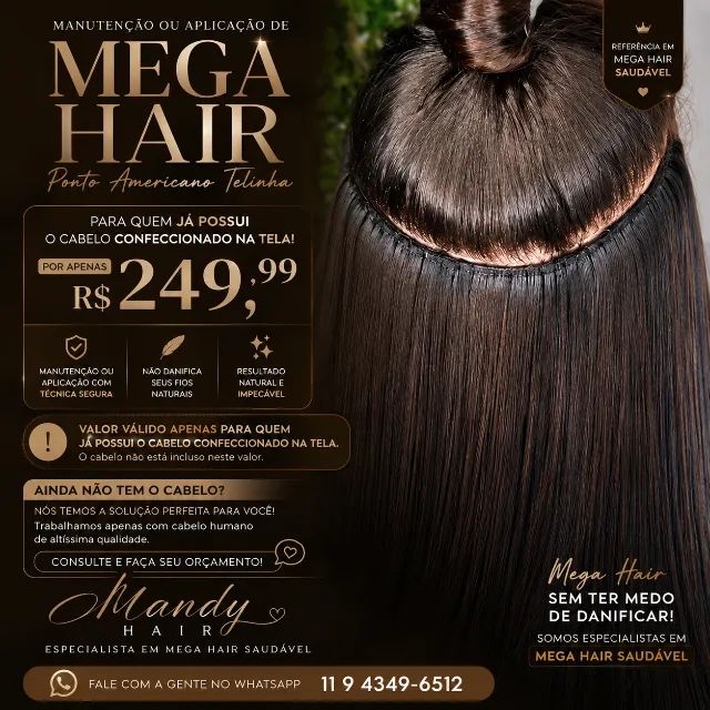 Mega hair ponto Americano