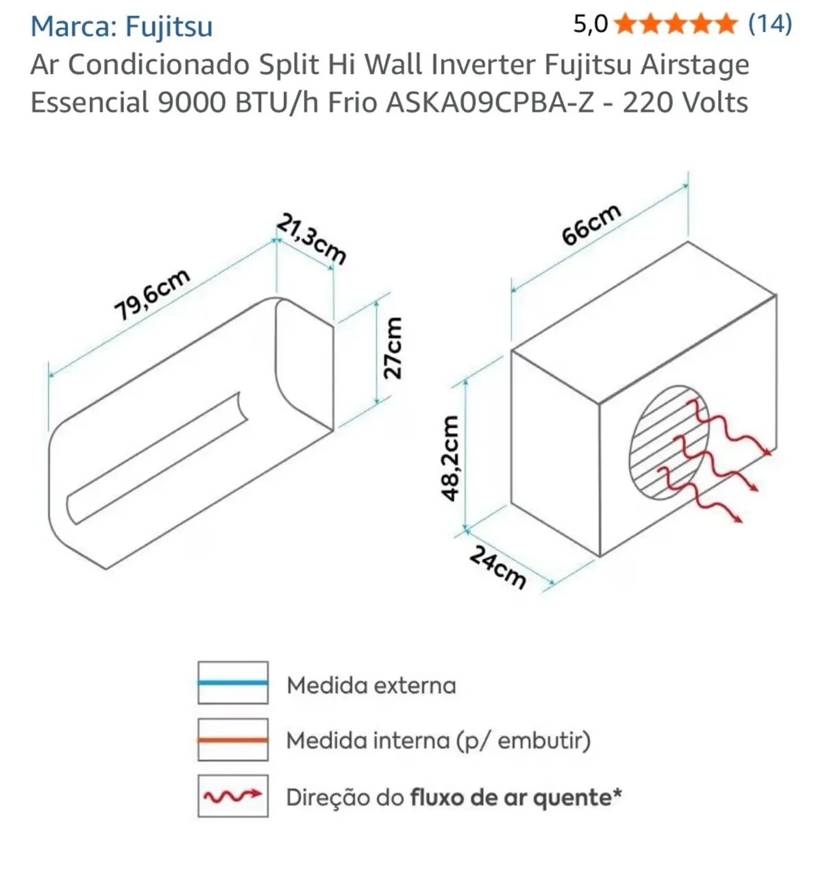 Ar condicionado Fujitsu - Foto 2