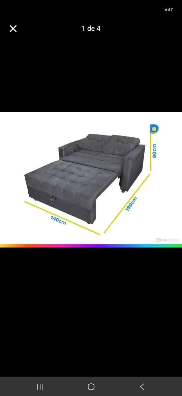 Sofa cama 2 lugares - Foto 4