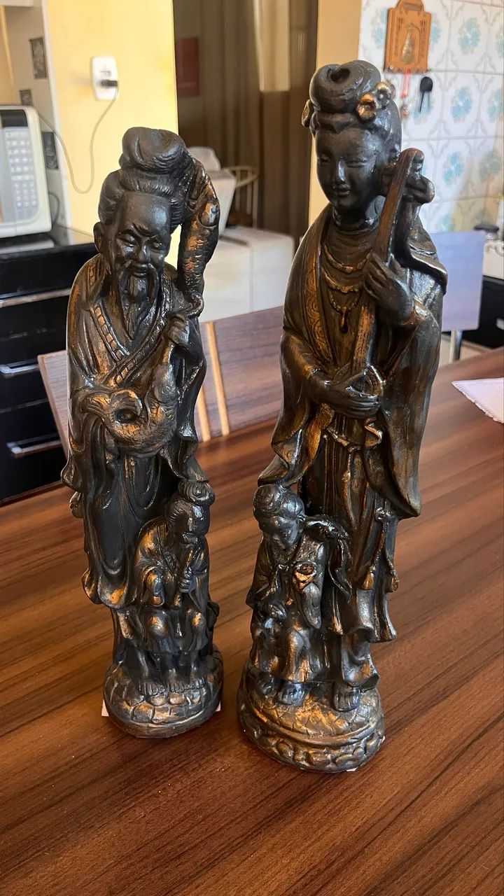 obra de arte divindades orientais gesso - Foto 3