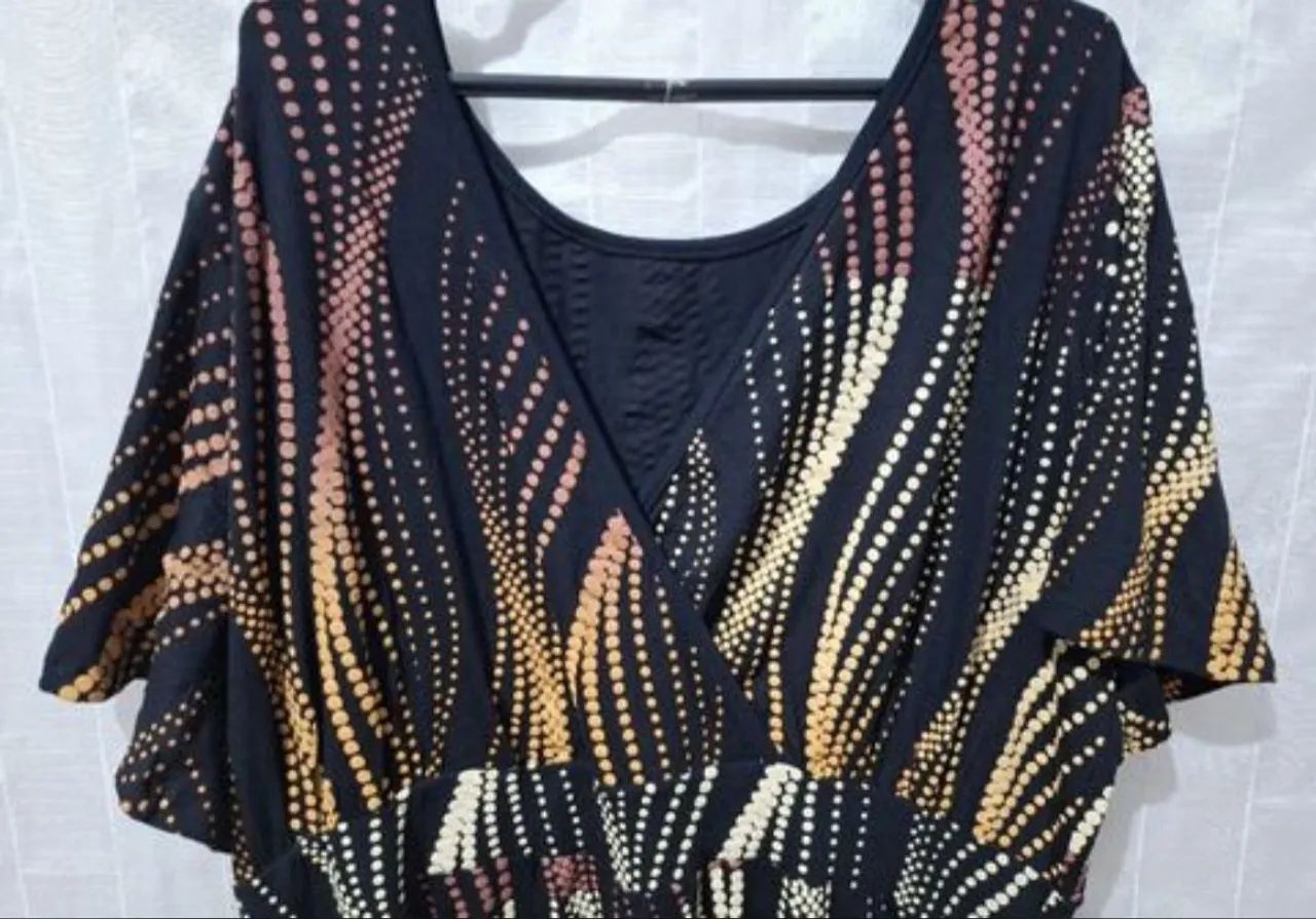 Vestido preto estampado  - Foto 2