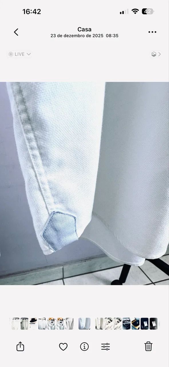 Camisa Social TOMMY HILFIGER Slim Texturizada Branca - Foto 4