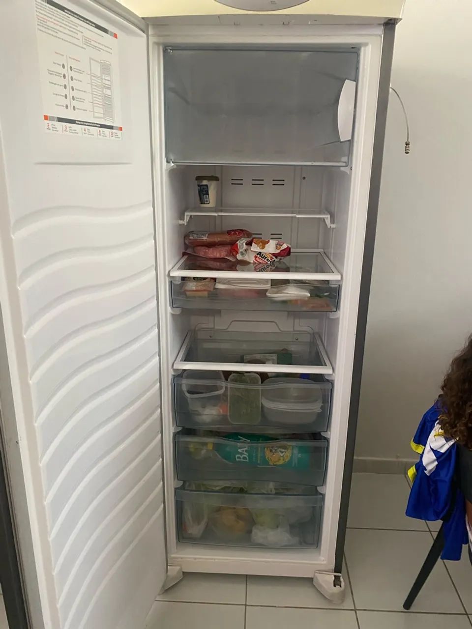 Freezer vertical e geladeira 