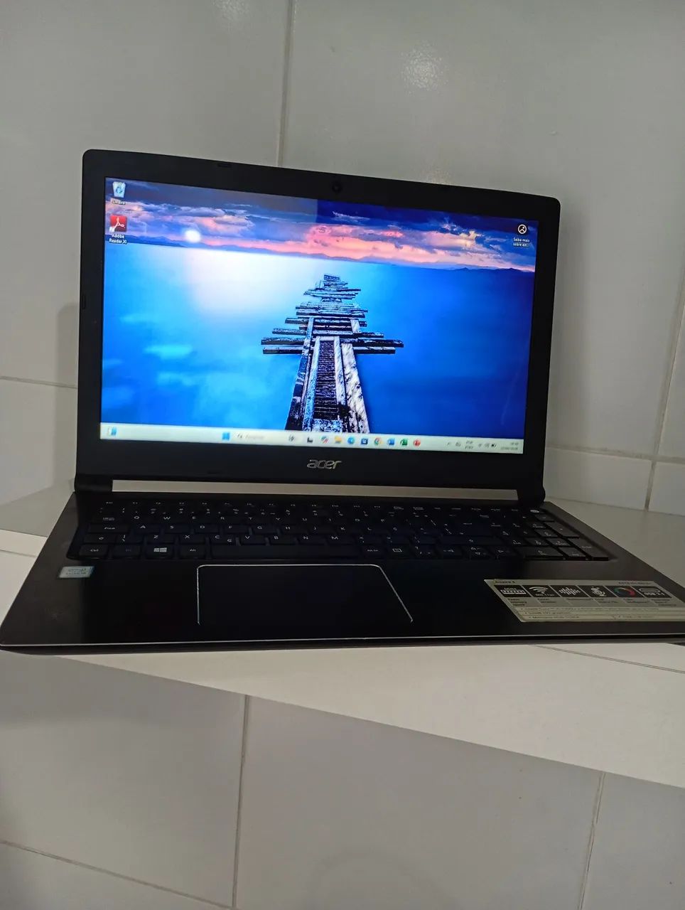 Notebook Acer Intel i5 sétima geração, já vem instalado o Windows 11, tela 15,6 polegadas.