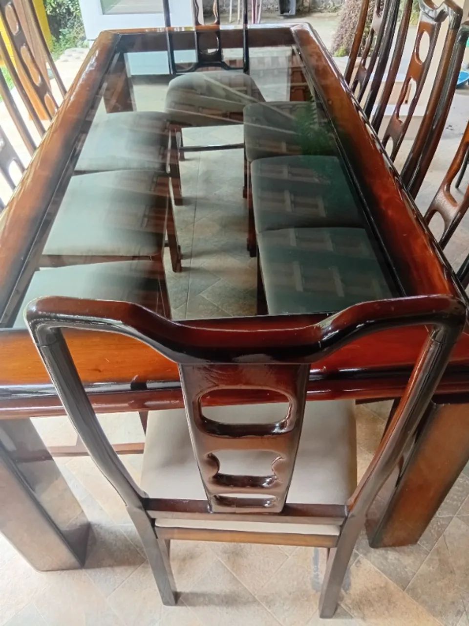 Mesa madeira com 8 cadeiras - Foto 3