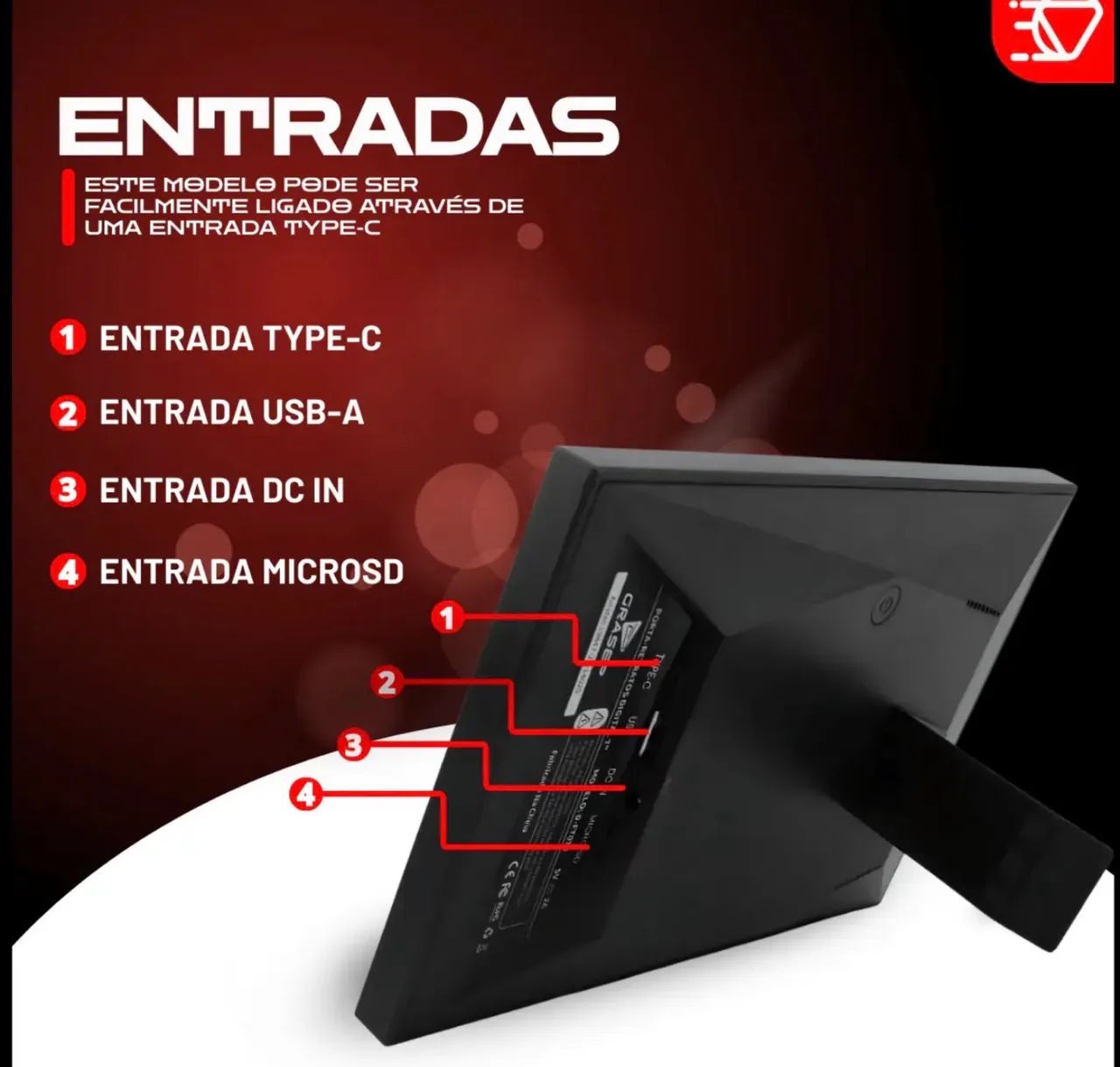 Porta-retrato Digital Grasep D-ft070 7 polegadas  - Foto 4