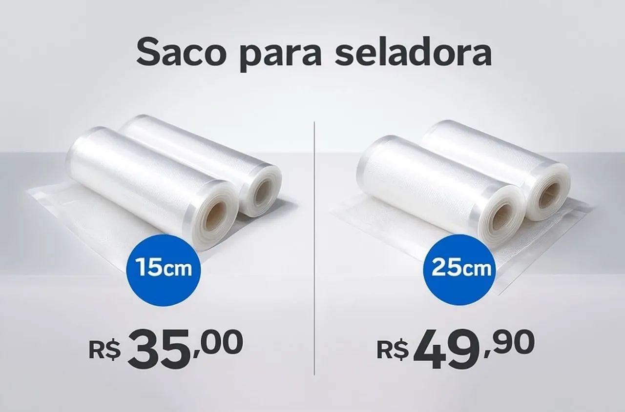 Saco para seladora de embalagem 