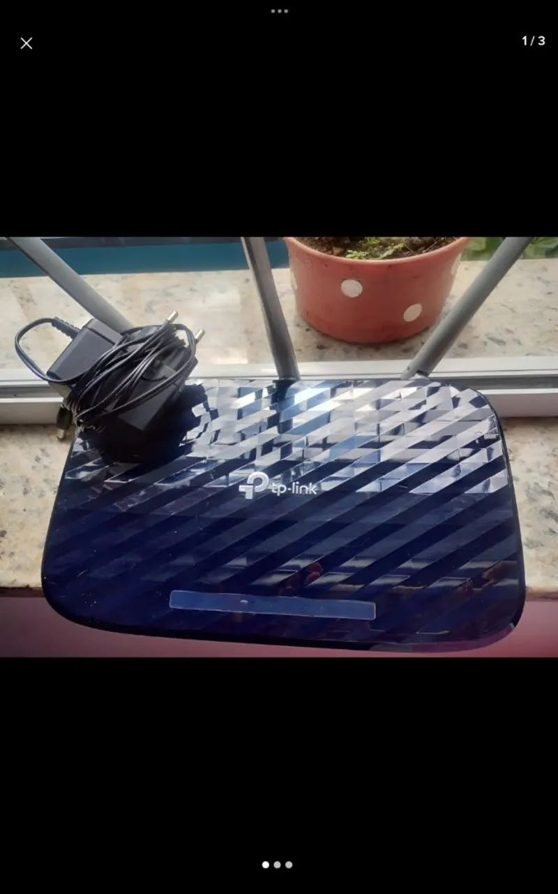 Modem roteador wireless TP-Link preto