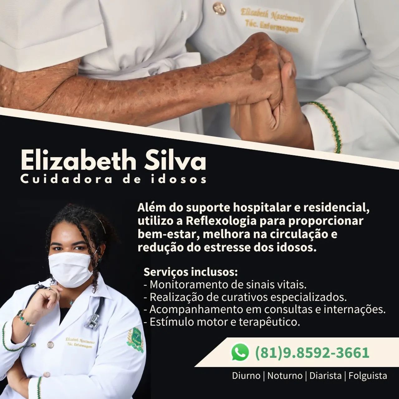 Cuidadora de idosos em Recife 
