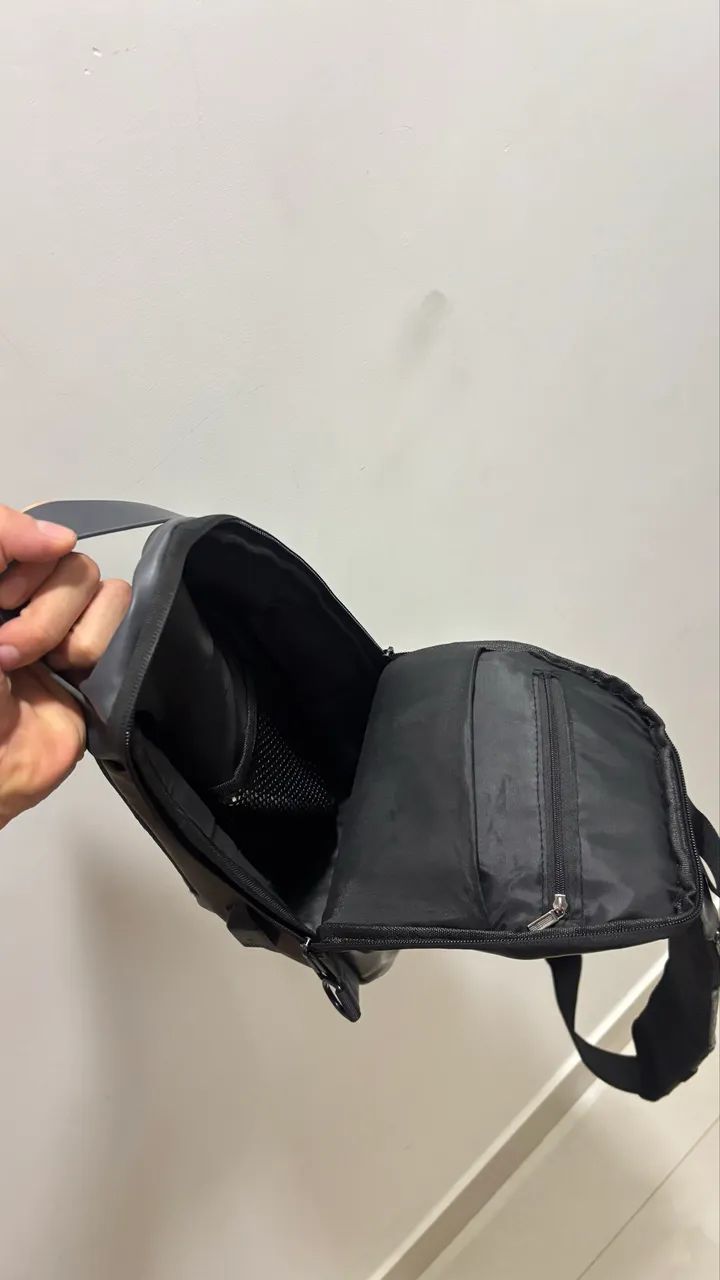 Shoulder Bag Masculina Cinza - Bolsa Transversal - Foto 6
