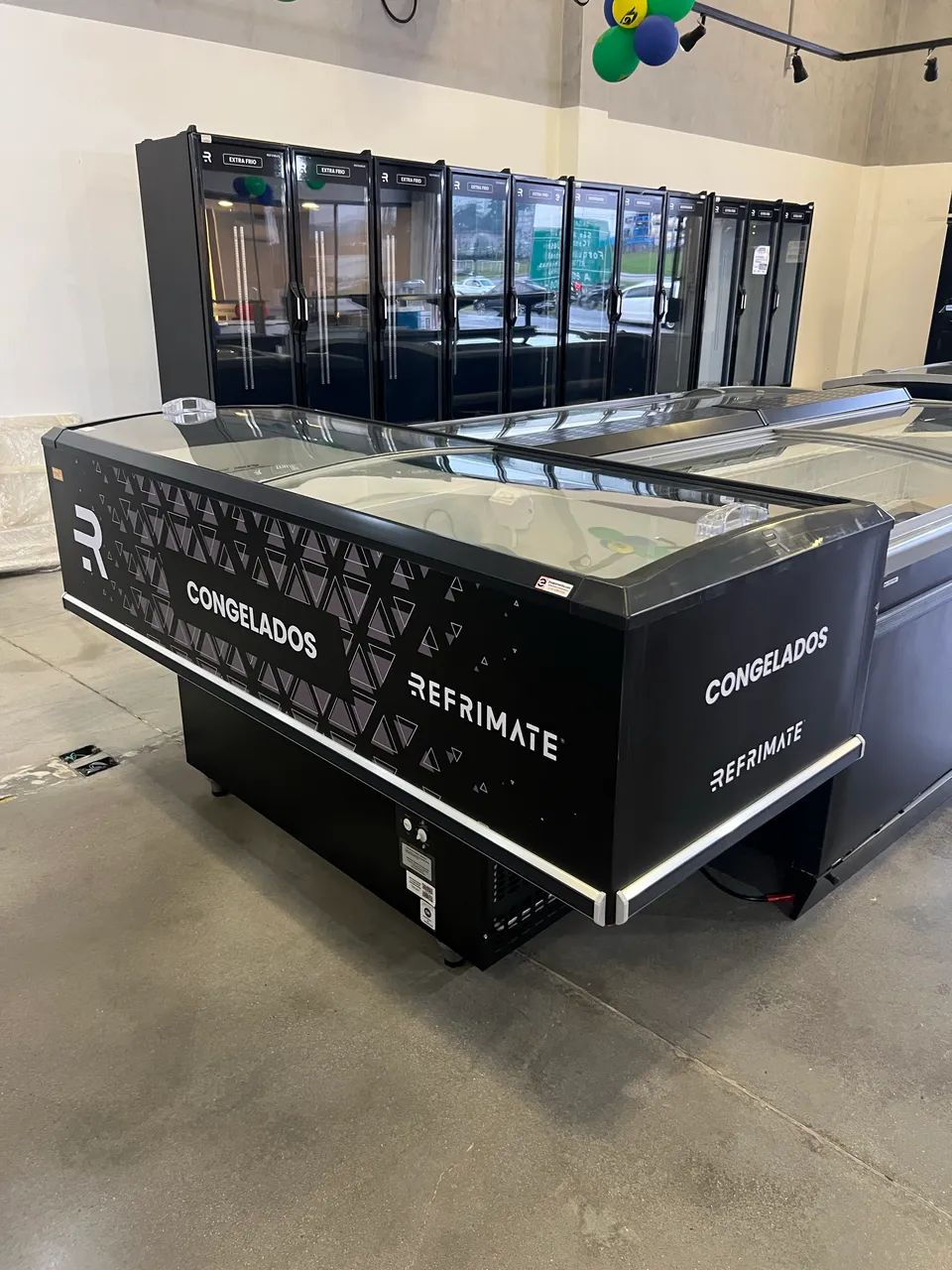 Ilha para congelados 2M dupla função com LED - pronta entrega 