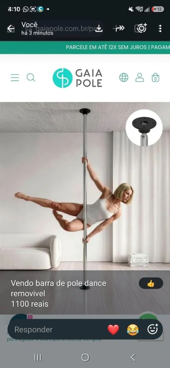 Venda de barra de pole dance 
