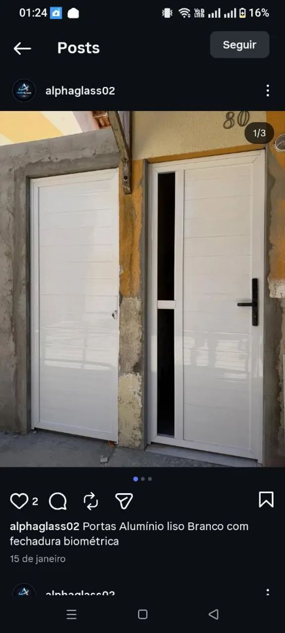Portão de alumínio