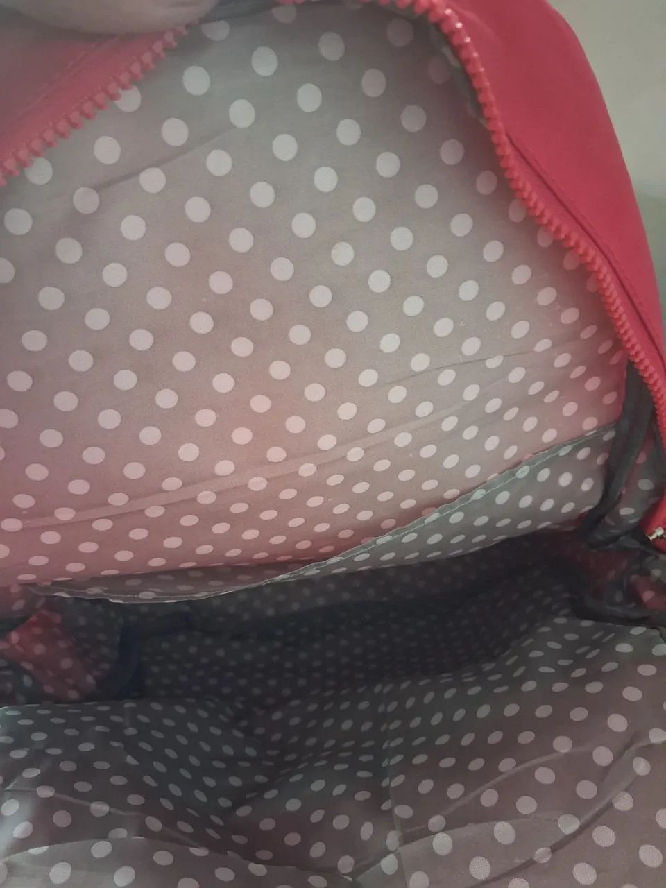 Mochila Tactel Vermelha com 6 Divisões, repartição para notebook  - Foto 6