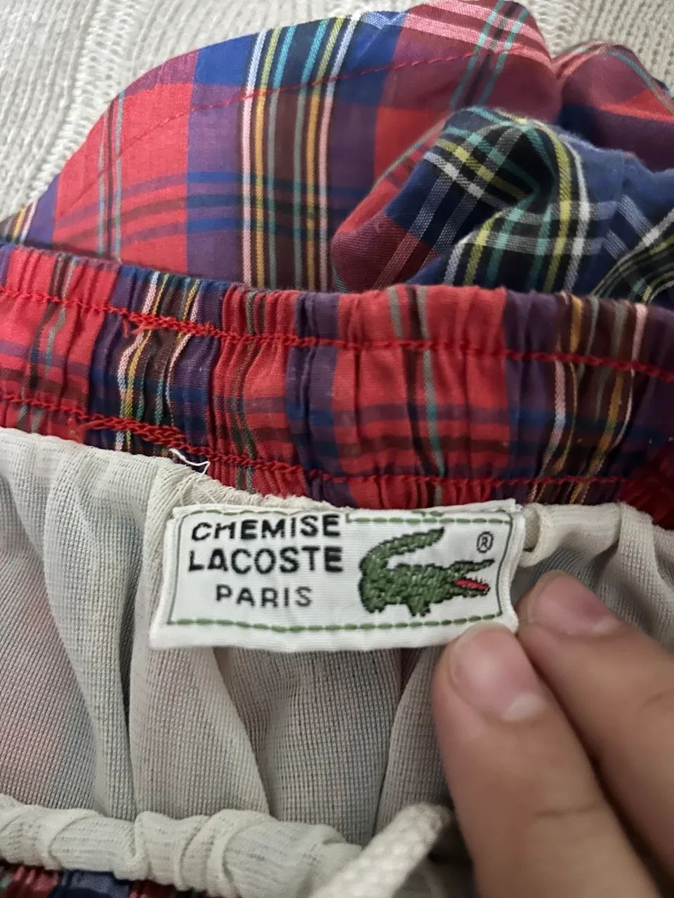 Short xadrez retrô Lacoste PP - Foto 5