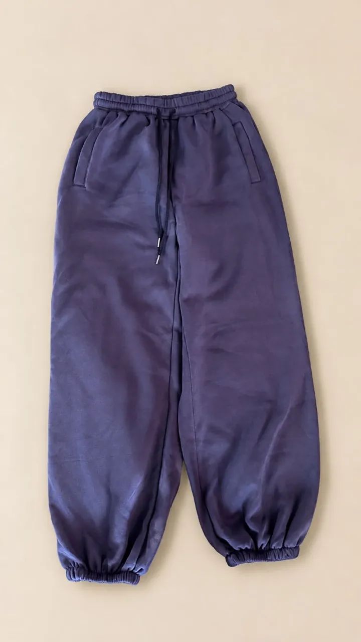 Calça Moletom Baggy Azul